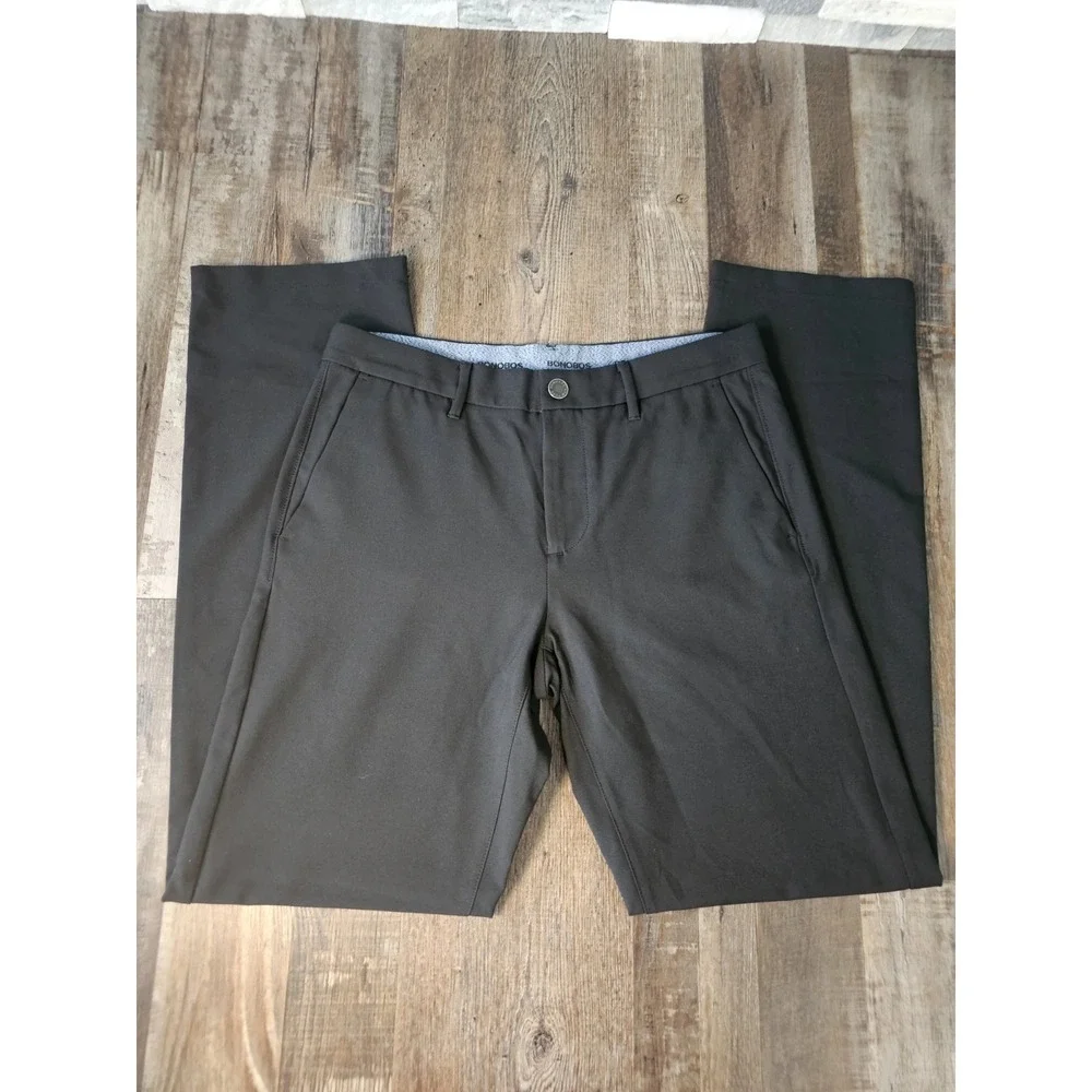 Bonobos Golf Pants 29x32 Black Solid Straight Leg Chino Golfer Classic Stretch